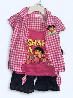 NWT Late Y2K (2011) Dora the Explorer 3-Piece Summer Outfit