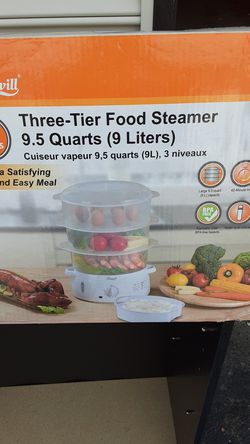 Three tier food steamer
