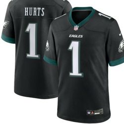 New! Men's Philadelphia Eagles Jalen Hurts  Black Alternate Game Jersey XL