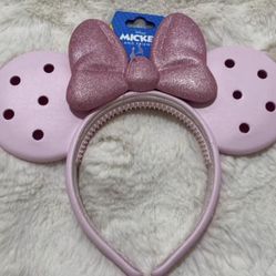 Disney Parks Pink Crocs Ears. Brand New With Tags 