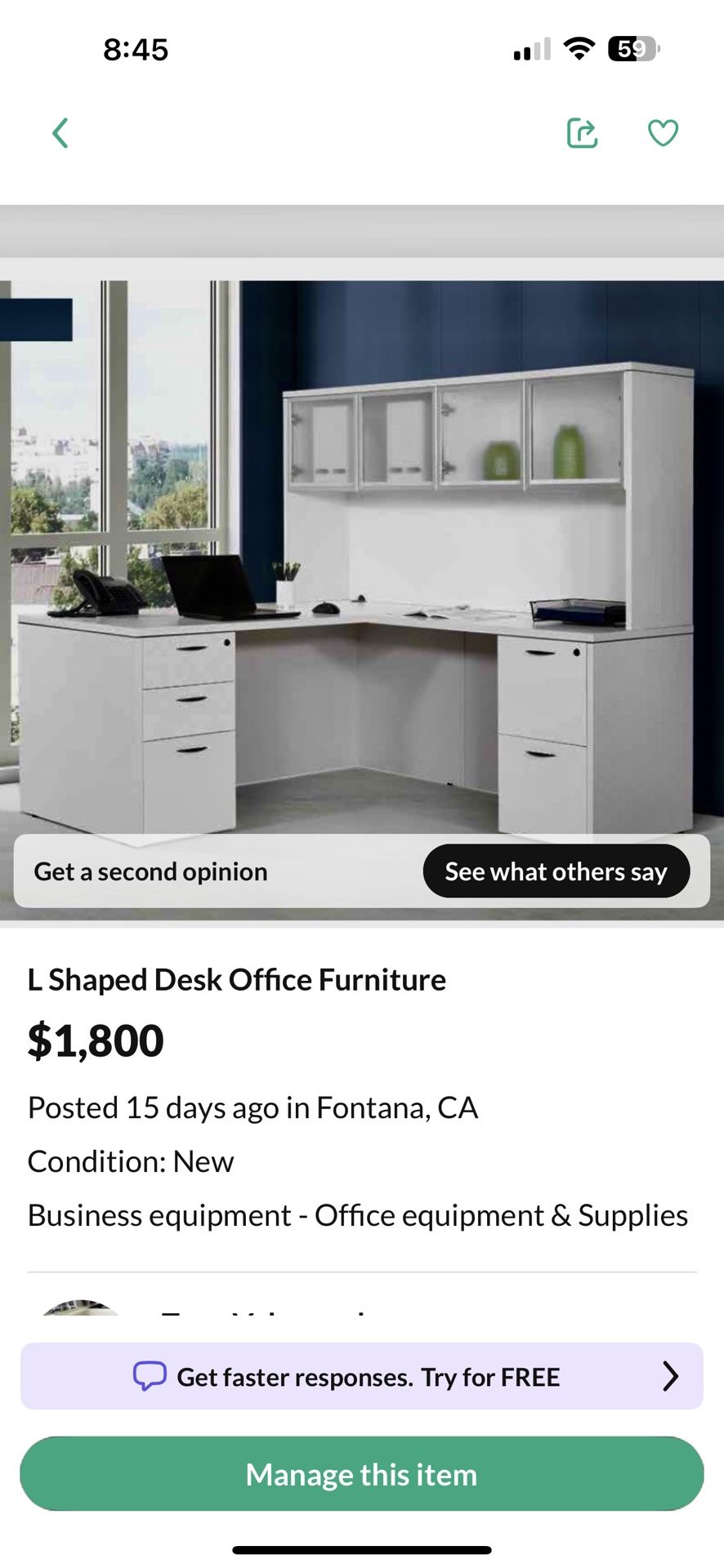 L Shaped Desk Office Furniture