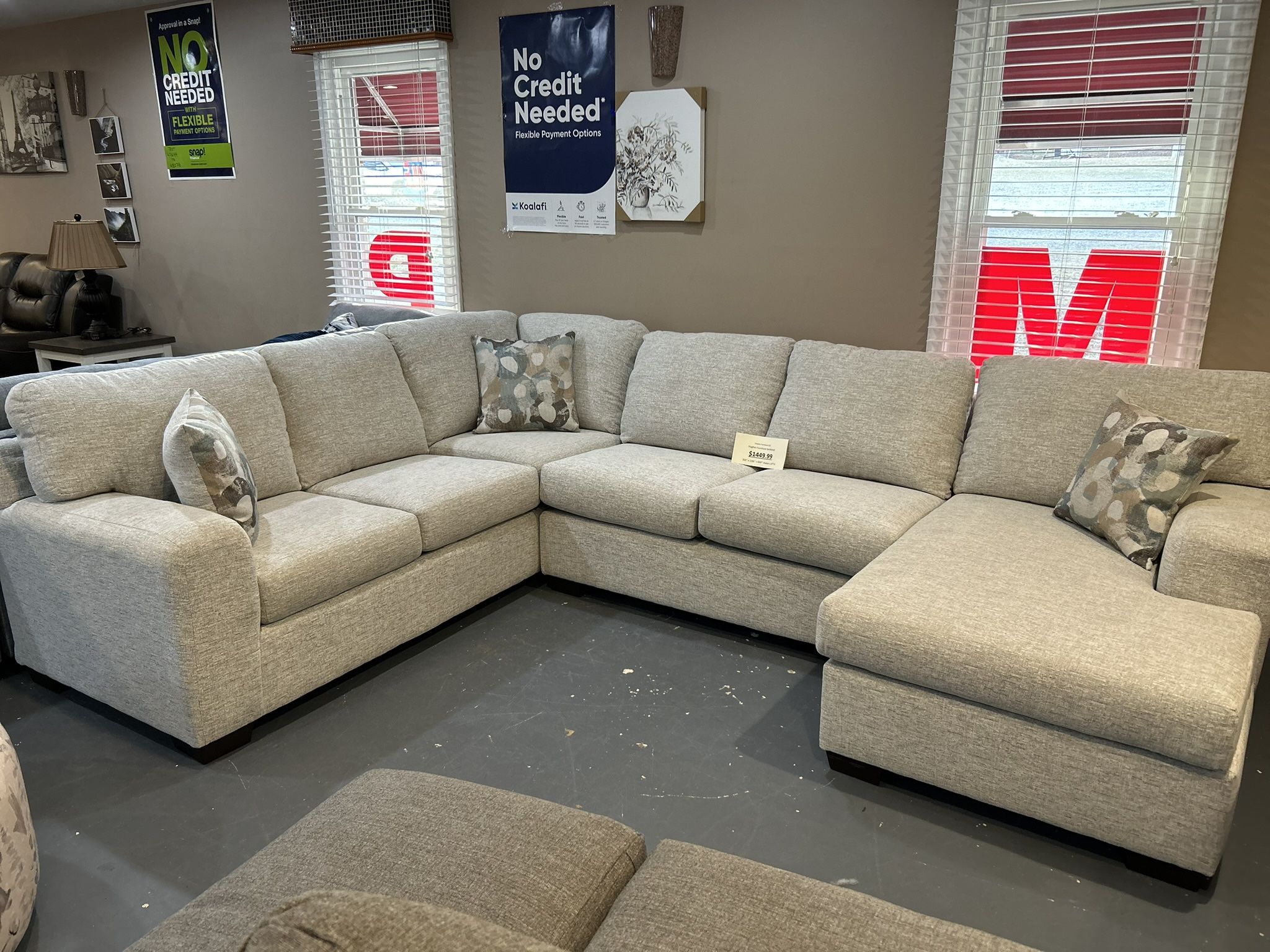 New Hughes Furniture Sectional 