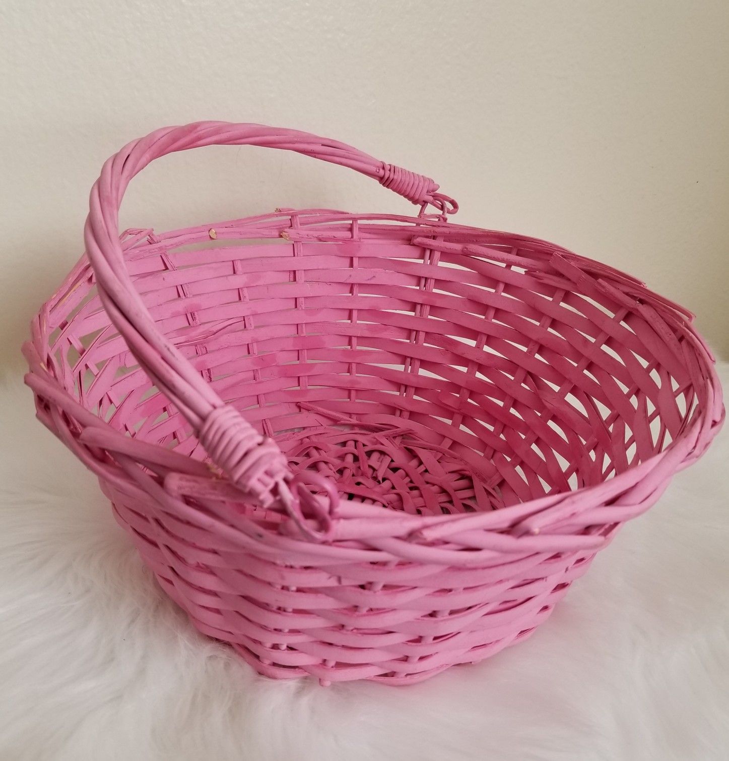 Nice pink wicker basket