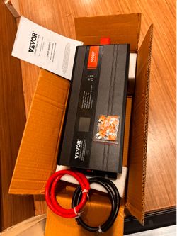Modified Sine Wave Inverter, 3000Watt, DC 12V to AC 120V LCD Display Power Inverter with 3 AC Outlets 2 USB Port 1 Type-C Port 10 Spare Fuses, for Lar