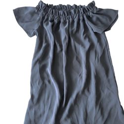 Pleione Women's Off-Shoulder Blouse / Mini Dress, 73 cm Length, Elastic Top