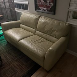 Leather Green Couch