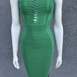 Strapless Green Dress
