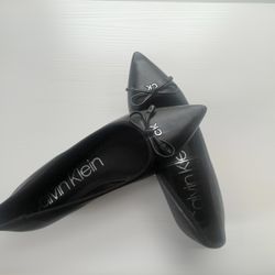 Calvin Klein Black Bow Flats 