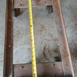 Heavy-Duty Steel Dolly With Wheels