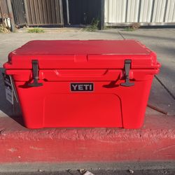  YETI Tundra 45 Hard Cooler - Rescue Red - Brand New with Tags