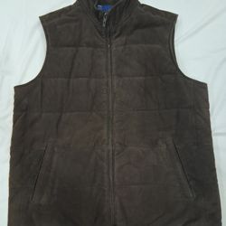 Suede  Puffer Vest