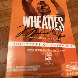 Michael Jordan 100 Years Of Champions Limited Edition Collector’s Series Box No. 2 Wheaties Cereal