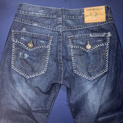 TRUE RELIGION *BILLY SUPER T*  DENIM JEANS SIZE 38 X 34 100% Cotton Dark Wash