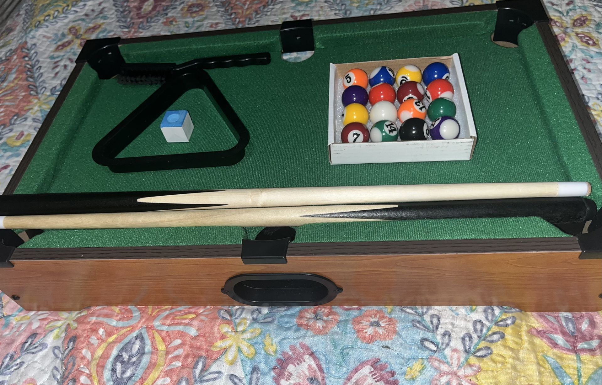 Mini Pool Table And All Accessories