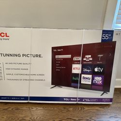Never Opened 55in 4k TV 