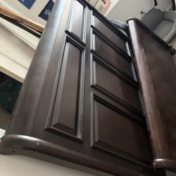 Queen Wooden Sleigh Bed - Free