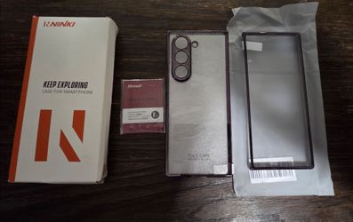 Ninki compatible to  Samsung Galaxy fold 6 case clear with black.