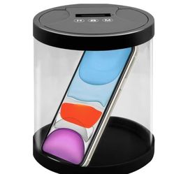 JRing Time Locking Box, Timed Lock Storage Container Pantry 6" Self-control Timer Locker for Phone Social Media Snacks Food Medicines Credit Card Alco