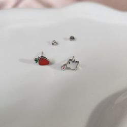 Sterling Silver Rabbit And Carrot  Earrings