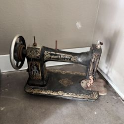 White Rotary Sewing Machine Antique