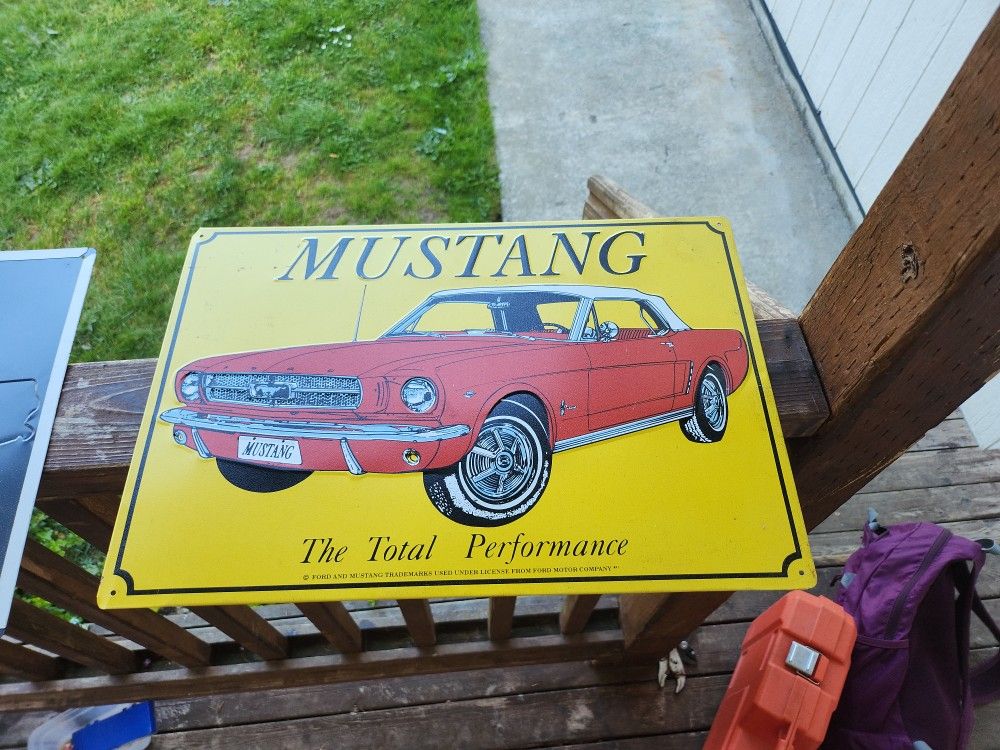 Vintage Mustang Sign