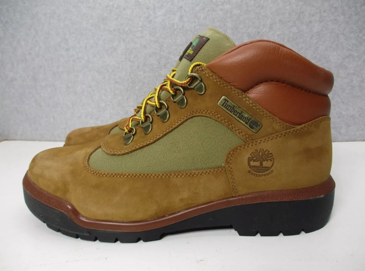 TIMBERLAND WATERPROOF FIELD BOOT MID 'SESAME CHICKEN' MEN’S SIZE 9.5 US A18B4