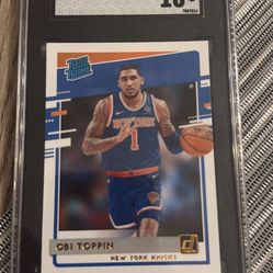 Obi Toppin Knicks Graded Rookie Card 