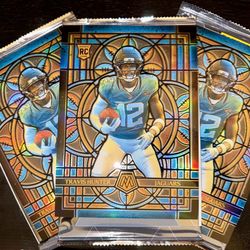 2025 Mosaic Football Stained Glass Oversized Lot - - 11 Cards
