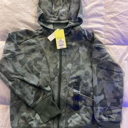 Camouflage Zip-Up Hoodie NWT