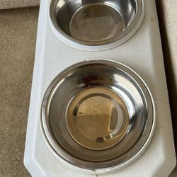 Used Costco Elevated Dog Feeder And Food Storage Comes With Original Dog Bowl 2 In 1