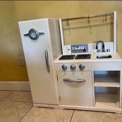 POTTERY BARN KIDS Retro Kitchen ALL IN ONE… VERY STURDY MATERIAL…In Great Condition… $75