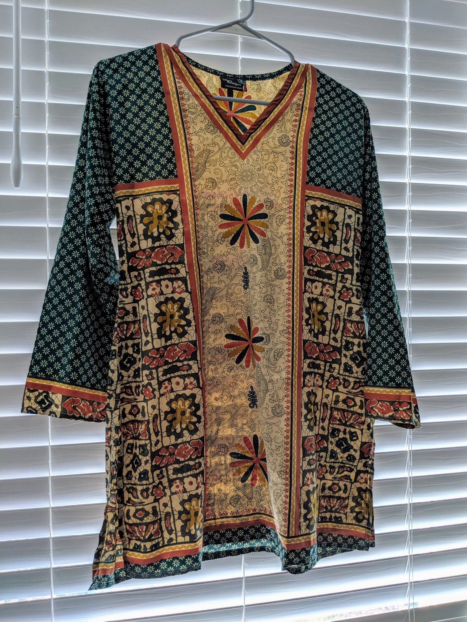 Silk Chudidar Tunic top