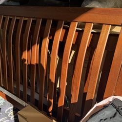 Bassett Full Size Sleigh Bed  With Box Spring 