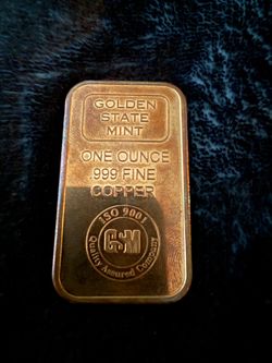1 Ounce Fine Copper Golden State Mint Bullion