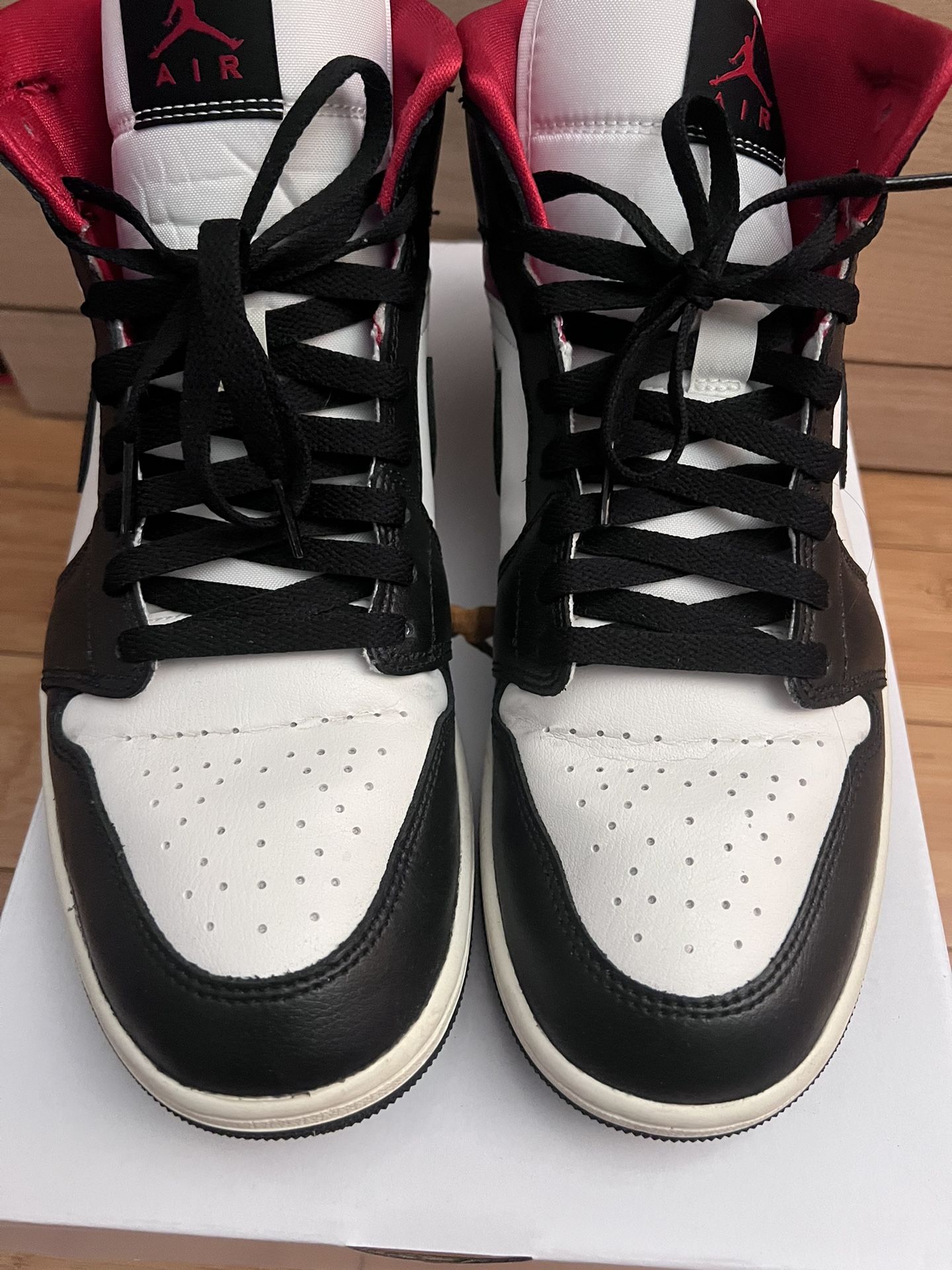 10M 11.5W - Jordan 1 Mid Panda Women Jordan 1 Mid Red Panda Size 11.5W/10M - realvibe.in main image 3