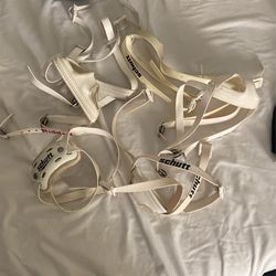 Original leather football, chin straps, youth, and adults