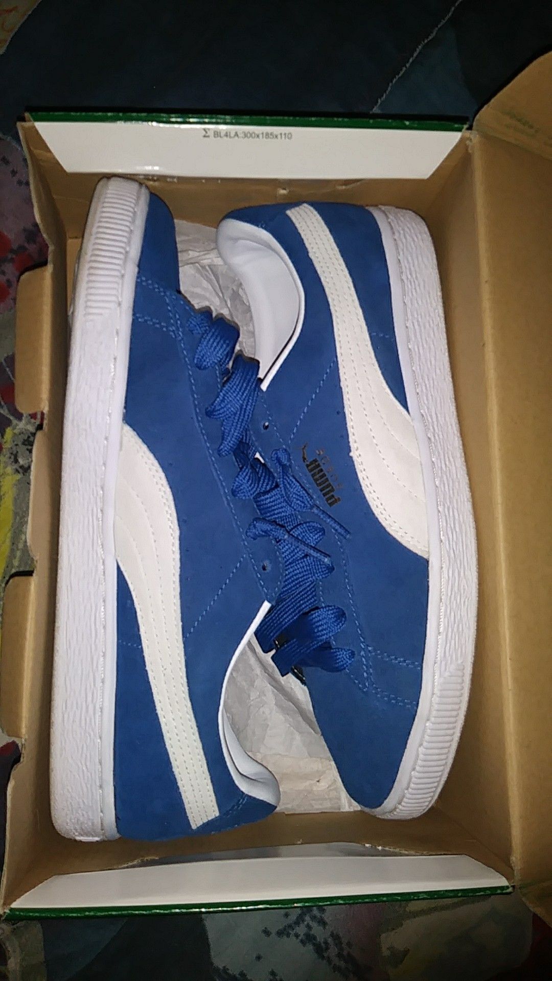 Blue sued pumas SIZE 7/12