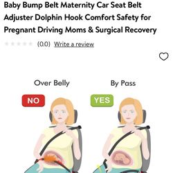 Car seat belt for pregnant women or belly issues
