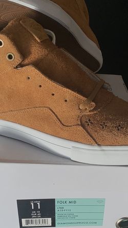 Diamond Supply Co. Folk Mid suede brown size 11