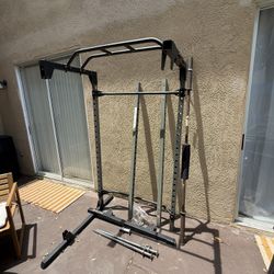 Squat Rack & Bar, Fitness Reality Brand
