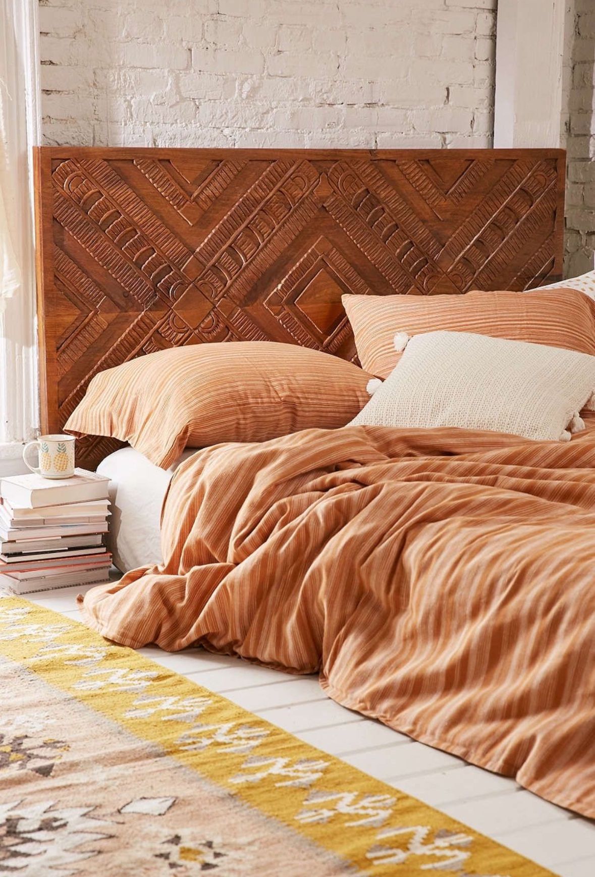 Amira Carved Wood Headboard