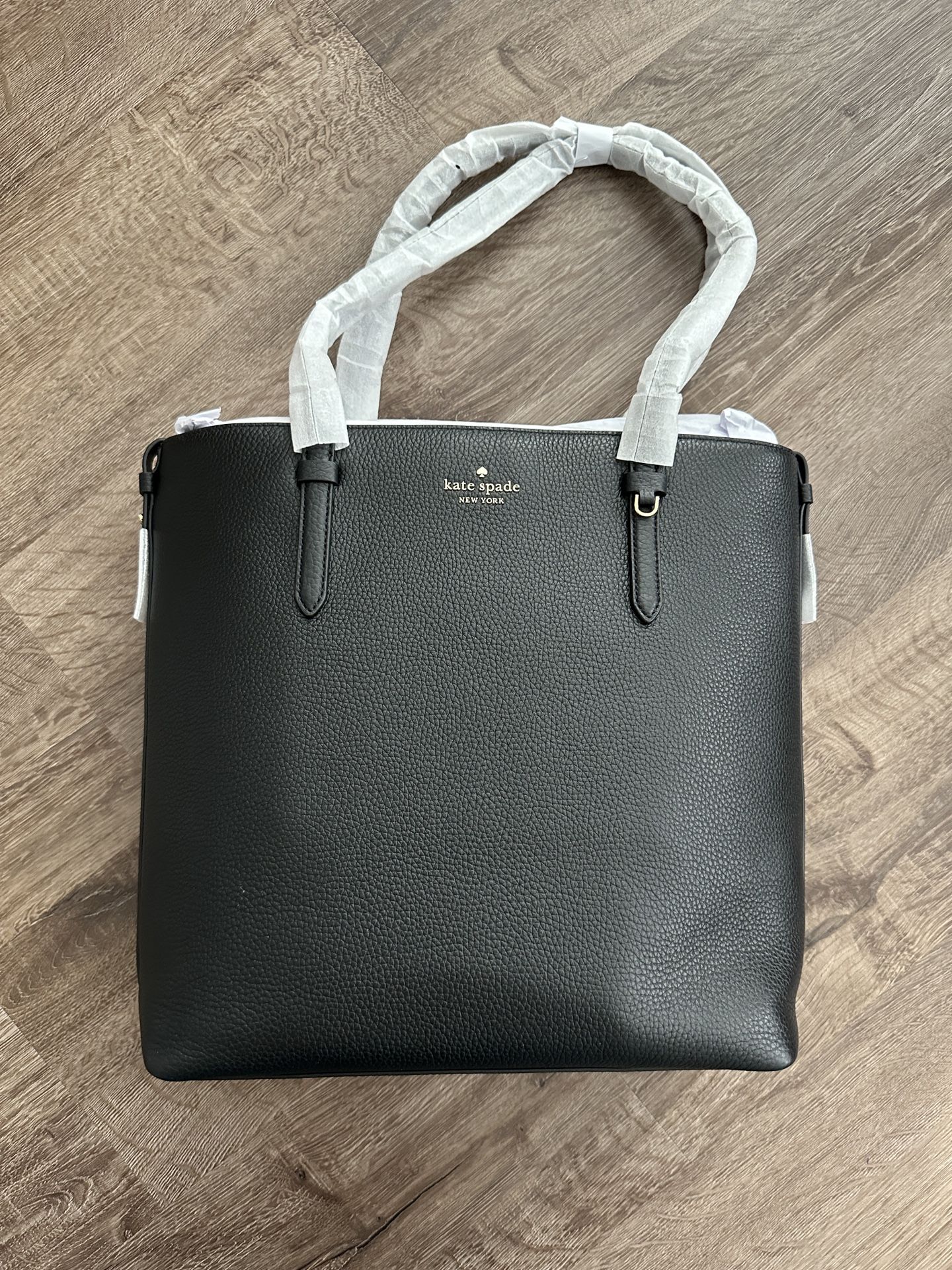 New Kate Spade New York Medium Leather Tote Black With Tag