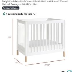 Babyletto- Gelato Mini Crid - 4 In 1 Convertible ( Good Condition)