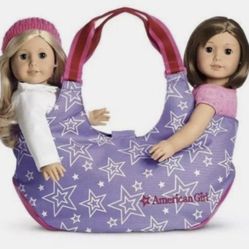 American Girl 2 Doll Carrier Tote Bag