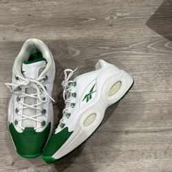 Reebok Question Low 'Green Toe’