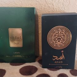 LATTAFA EJAAZI AND LATTAFA ASAD 100ML. NEWS OPEN BOX 