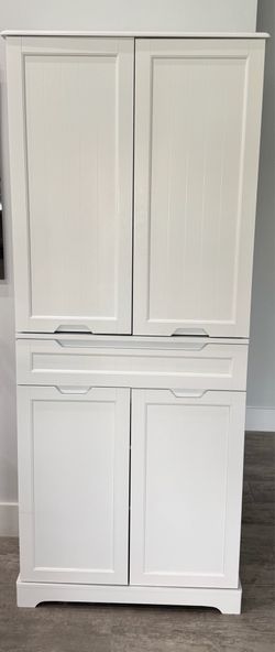 Tall white cabinet