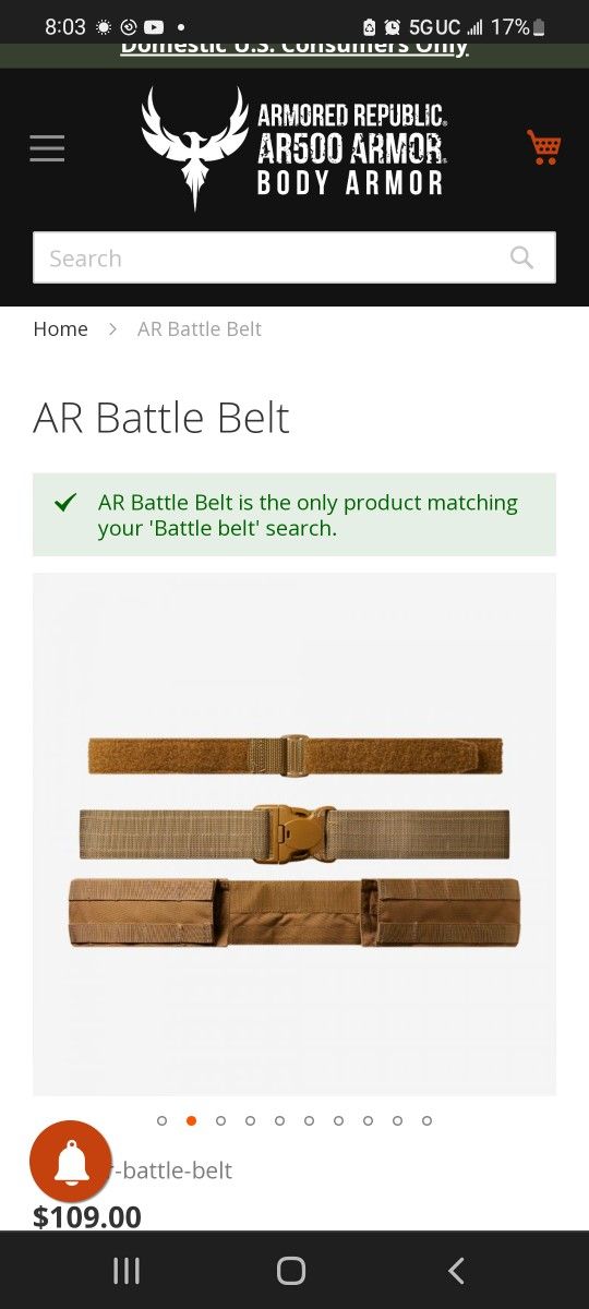 Ar500 Battle Belt 