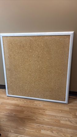 Large Cork Bulletin Board White Frame