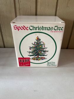 Spode Christmas Tree Wine Glasses Set of 4